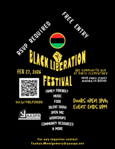 2026 Black Liberation Festival Flyer Black